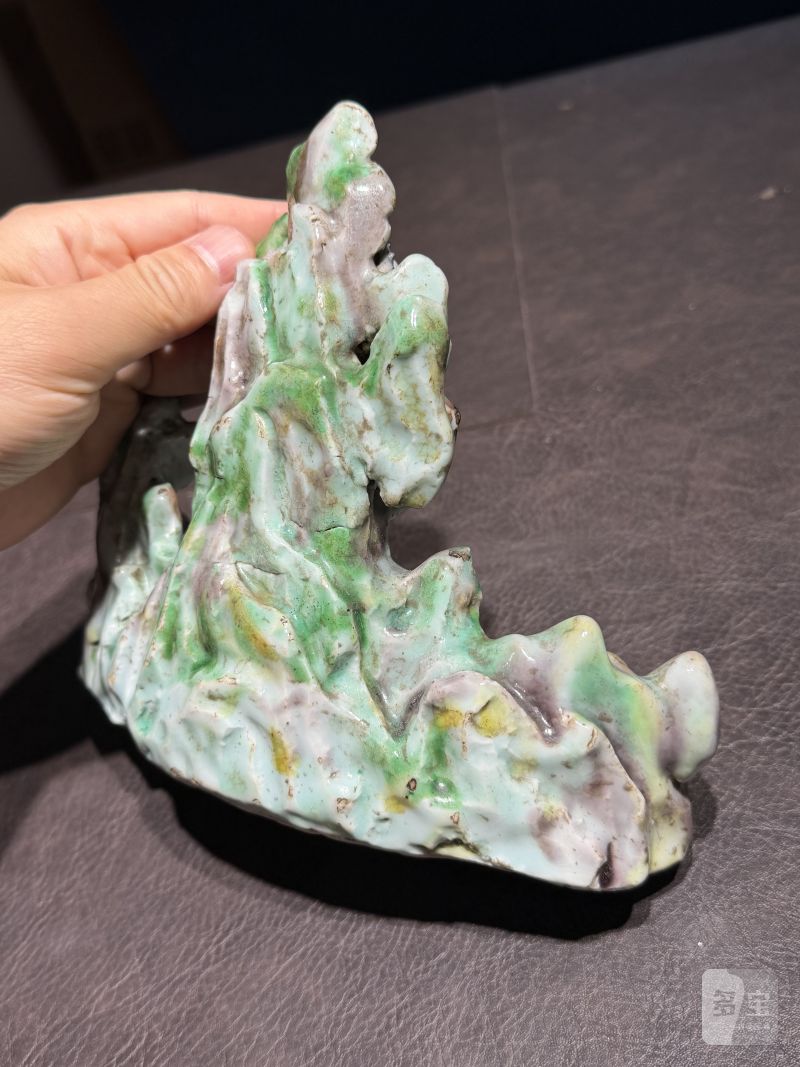 清康熙 粉彩福山寿海笔山 - 图8